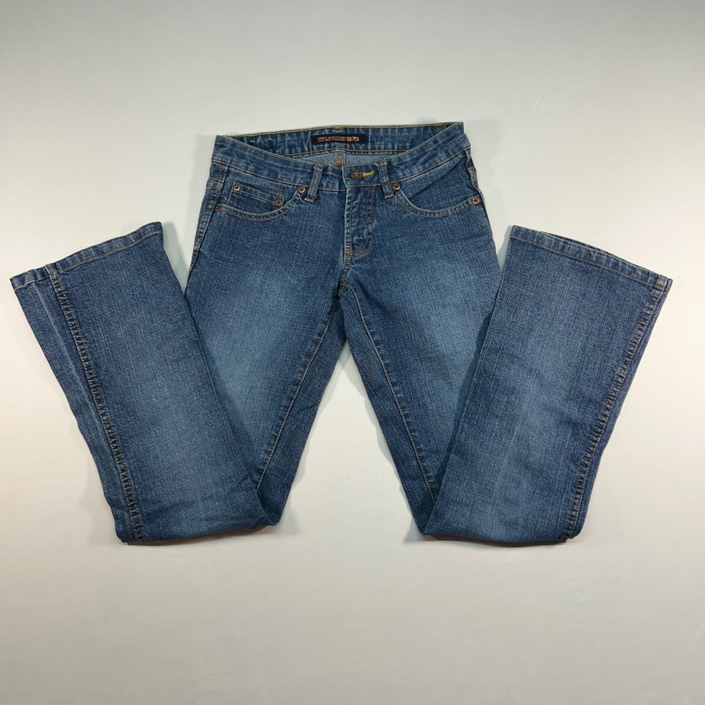 Pepe Jeans London S73 Women 24 Blue Bootcut Low Rise Medium Wash Denim Jeans